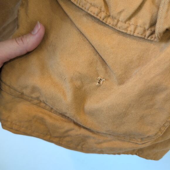 Vintage 1950s Hunting Jacket Corduroy Collar Chore Coat Field Bird Barn Canvas - Picture 9 of 12